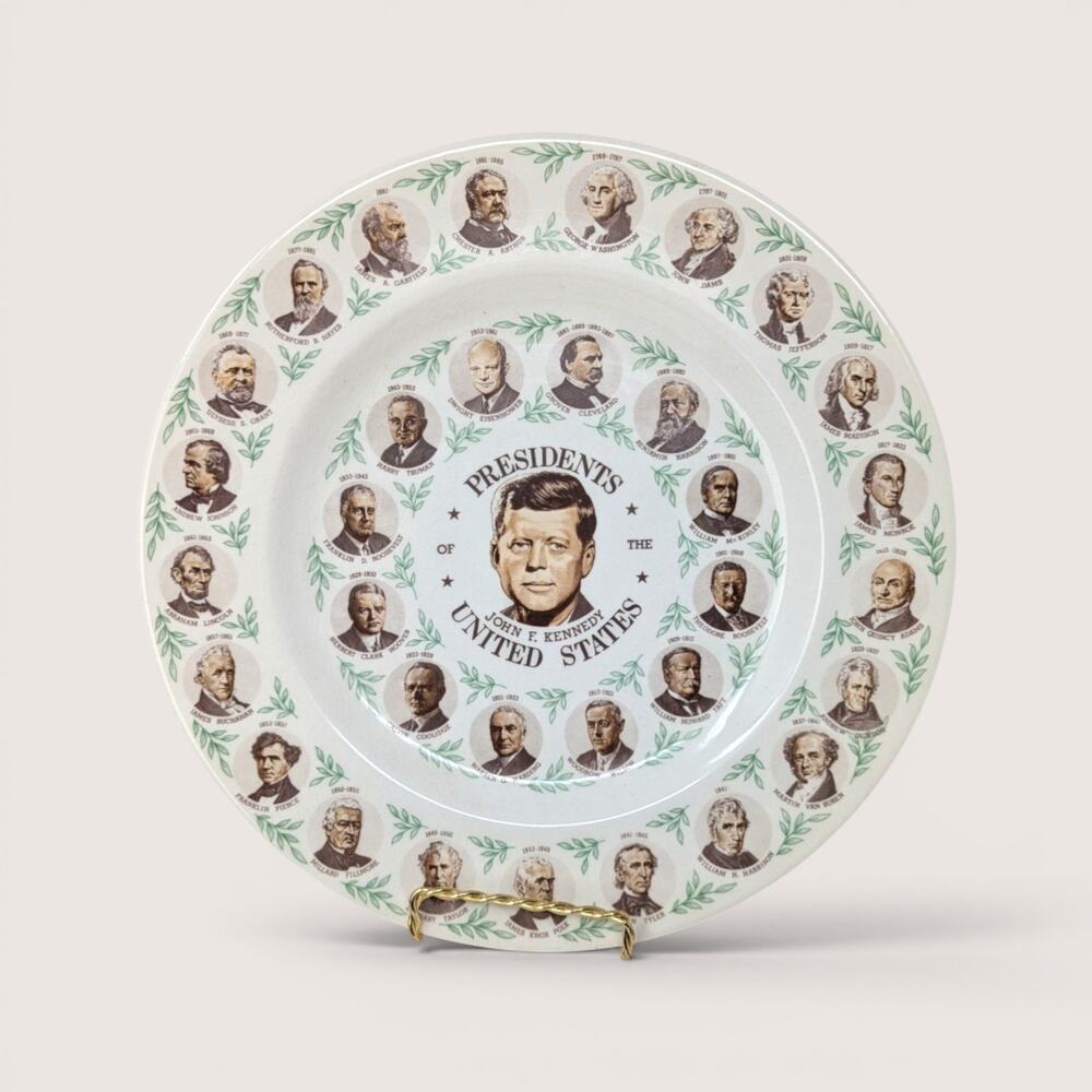 Vintage US Presidents Collector Plate John F Kennedy